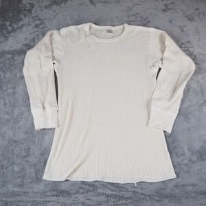 VTG Morgan Mills Thermal Waffle Knit‎ Top Mens L Cotton Long Sleeve Undershirt